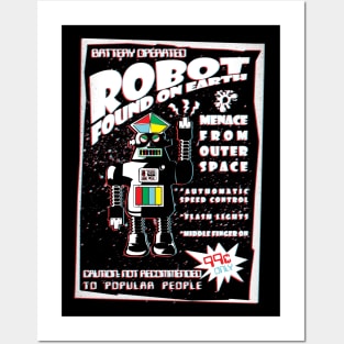 Robot found on Earth Posters and Art